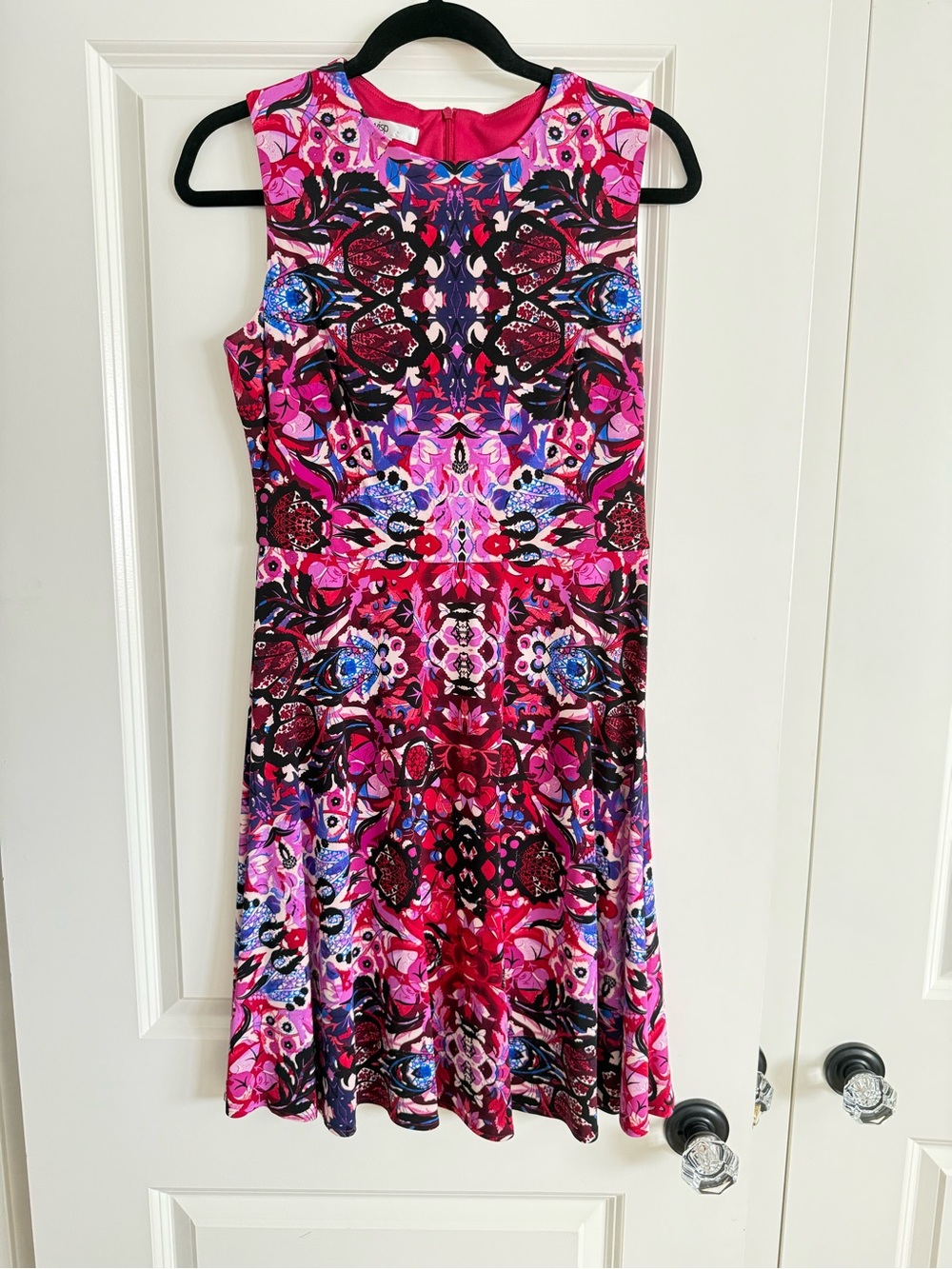 Women’s Pink Floral Fit-and-Flare Dress
